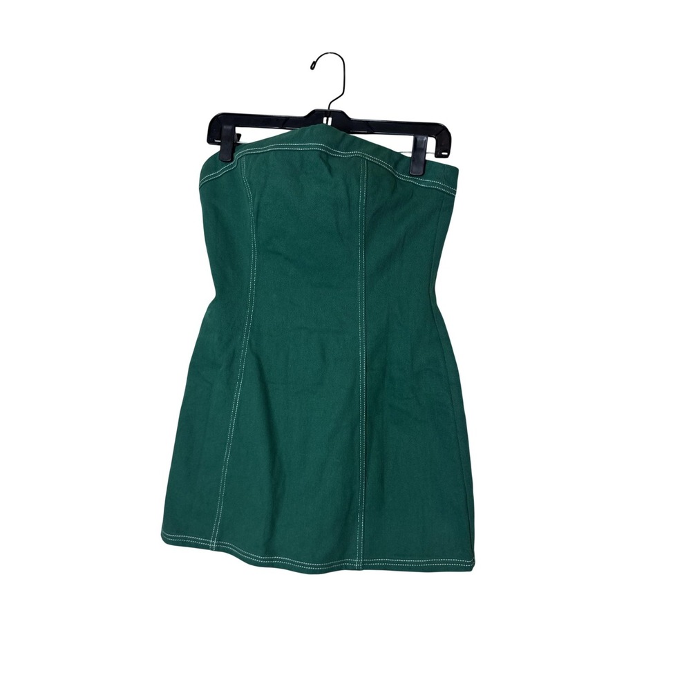 Riley Hubatka X Peppermayo Dress Womens 6 Green Tube Strapless Bodycon Mini